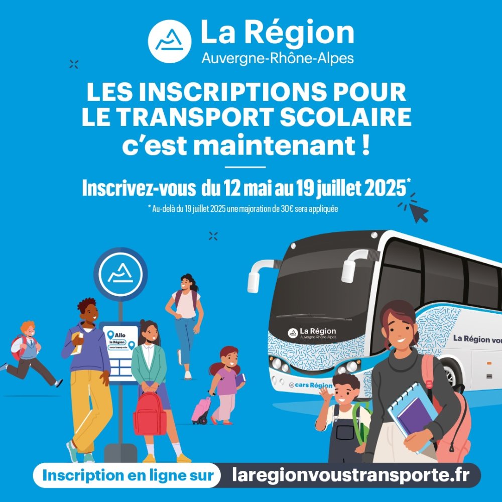 Transport scolaire, les inscriptions c'est maintenant !