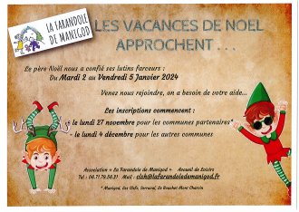 Association La Farandole : Inscriptions pour les vacances de Noël. 