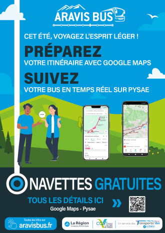 ARAVIS BUS : reprise des navettes du samedi 21 juin au samedi 06 septembre 2025.