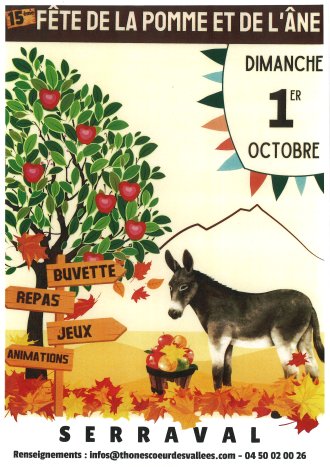 Dimanche 1er octobre 2023 : Fête de la Pomme et de l'Âne.